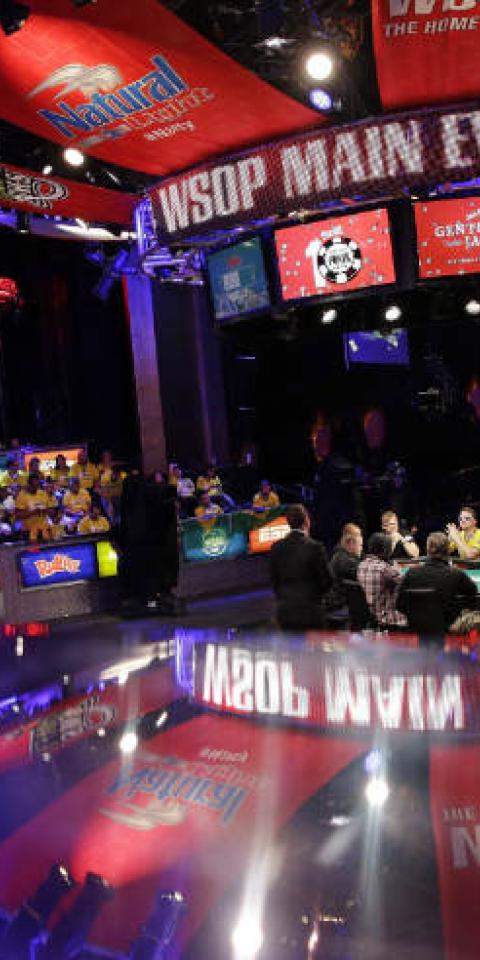 The World Series of Poker main event is shown via TV broadcast.