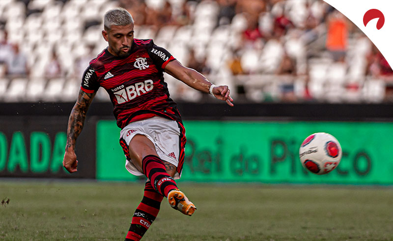Jogador do Flamengo em partida pelo time.