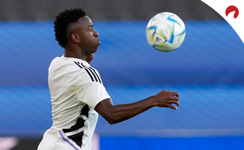 Vinicius Junior em treino com o Real Madrid pela Supercopa da UEFA