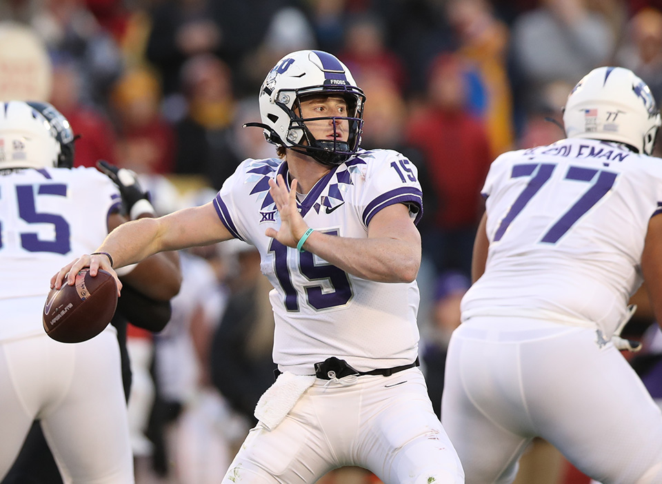 Max Duggan's Horned Frogs are underdogs in the Oklahoma vs TCU odds