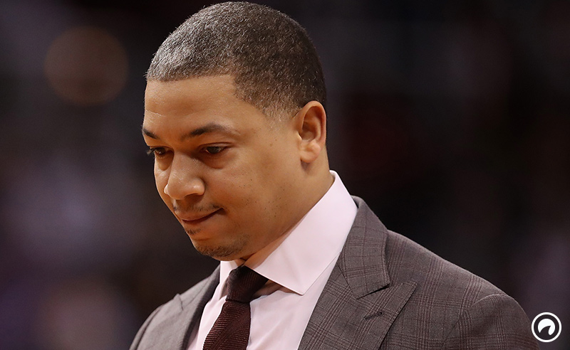 Head coach Tyronn Lue of the Cleveland Cavaliers during the first half of the NBA game against the Phoenix Suns at Talking Stick Resort Arena on March 13, 2018 in Phoenix, Arizona.