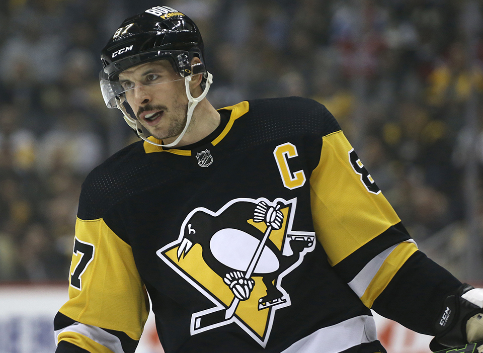 Sidney Crosby and the Penguins are underdogs in Penguins-Flames betting odds Monday night.