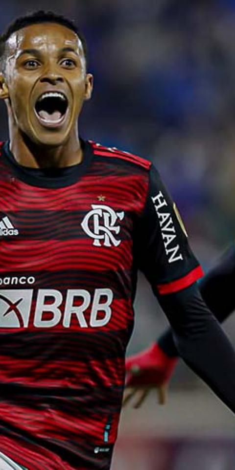 Jogadores do Flamengo comemoram gol marcado