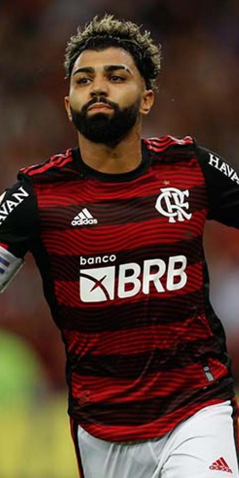 Gabi (Flamengo) comemora gol marcado 