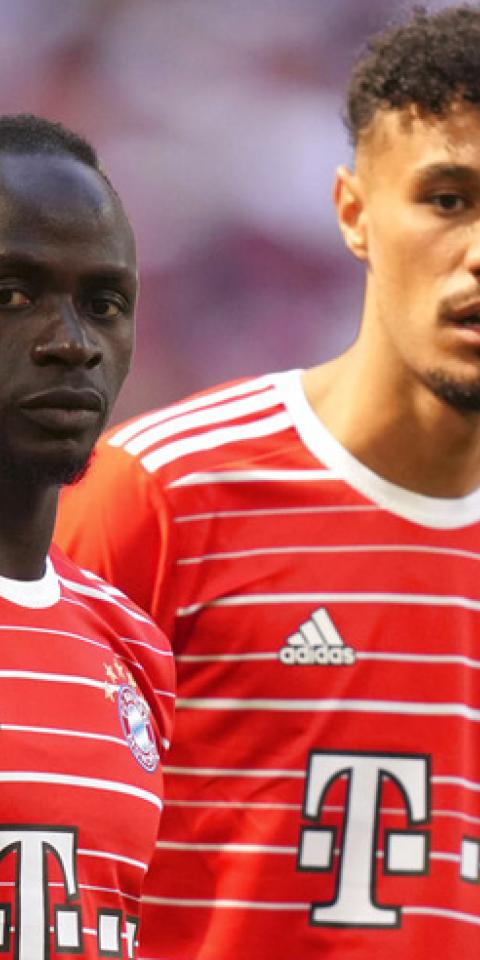 Sadio Mané (izq) y Mazraoui (der) en la imagen. Cuotas y picks para el amistoso entre DC United Vs Bayern Múnich.