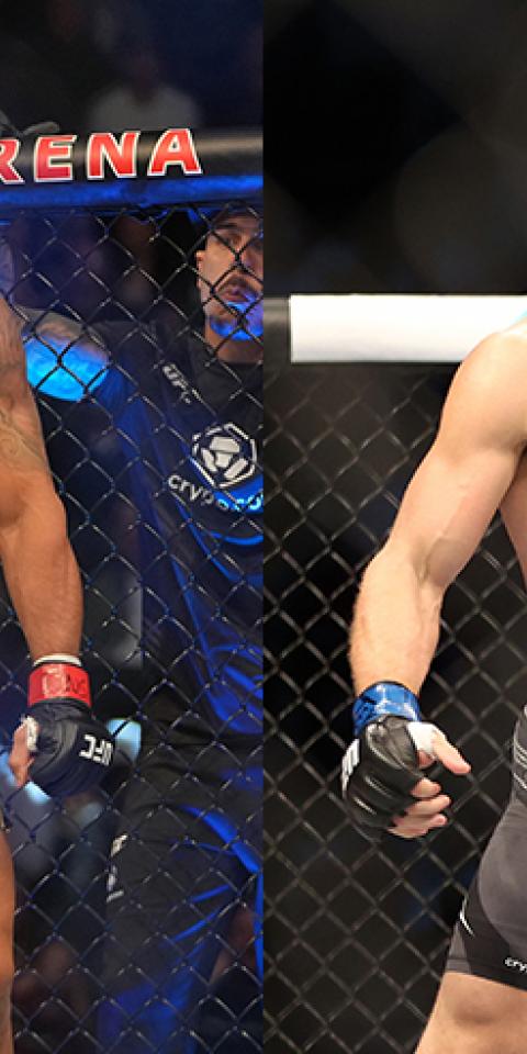 Rafael Fiziev (right) is favored in the dos Anjos (left) vs Fiziev odds.