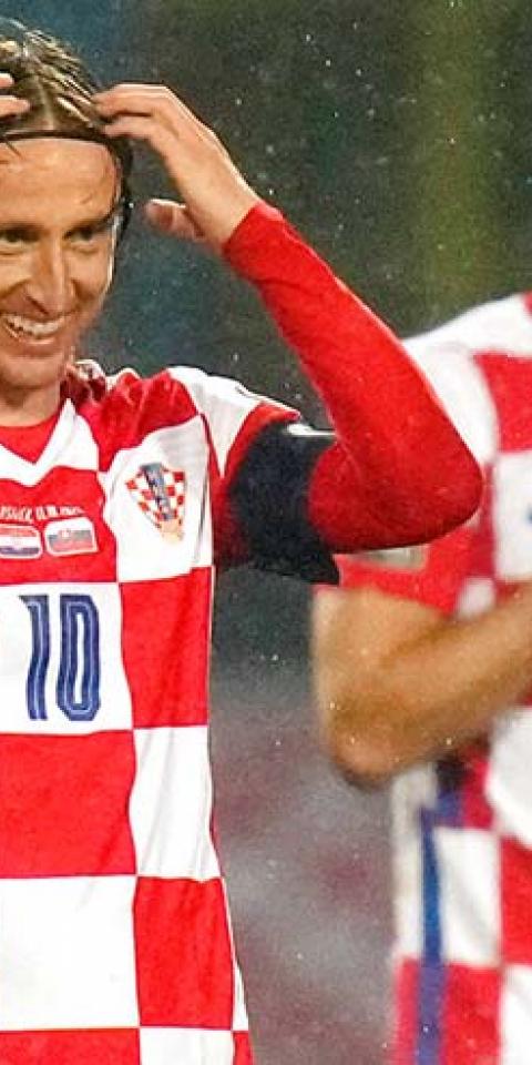 Luka Modric, da Croácia, comemora gol da classificação para a Copa do Mundo