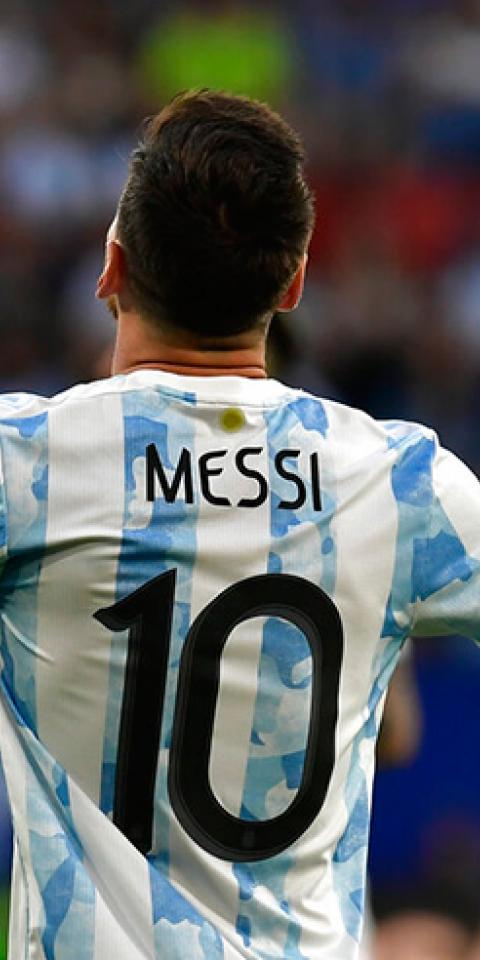 Leo Messi celebra un gol. Conoce las cuotas y pronósticos del Argentina Vs Honduras
