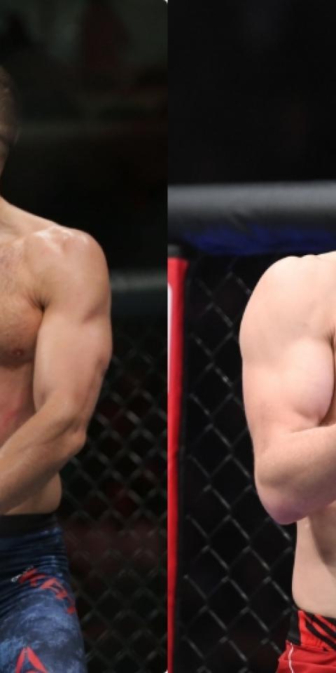 Calvin Kattar (left) is favored in the UFC: Kattar vs Allen odds