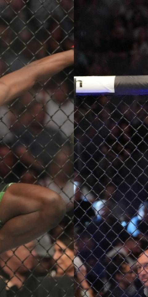 Israel Adesanya (left) is favored in the UFC 281 odds
