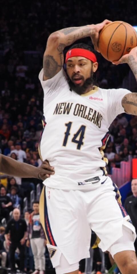 Brandon Ingram (right) is a human being who exists in the Pelicans vs Nuggets odds