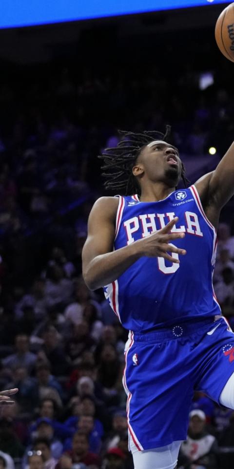 Tyrese Maxey's Philadelphia 76ers featured in our Celtics vs 76ers picks and odds