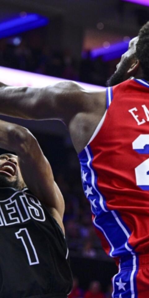 Joel Embiid and the 76ers opened as big home favorites Monday in Nets vs 76ers odds.
