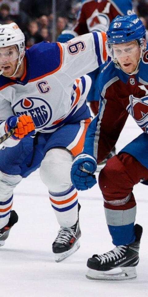 Nathan MacKinnon and the Avalanche opened as small home favorites Tuesday in Oilers vs Avalanche odds.