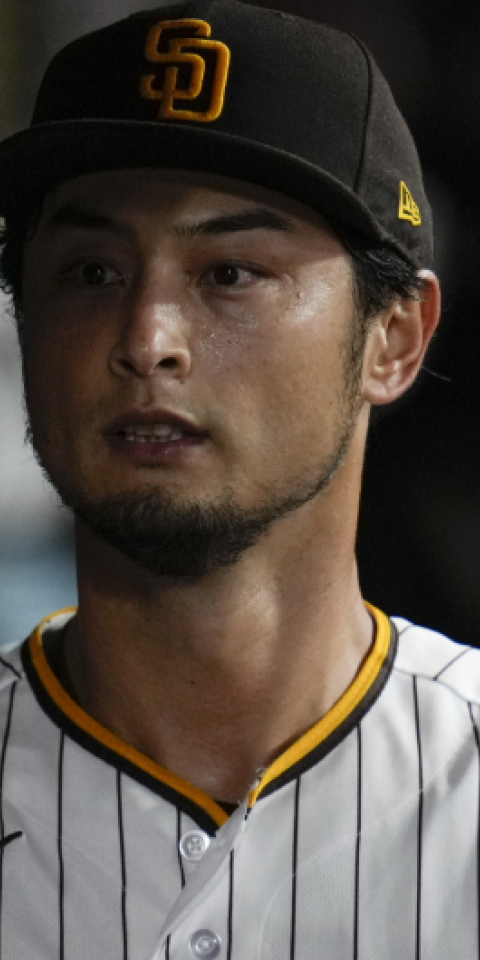 Yu Darvish in the dugout