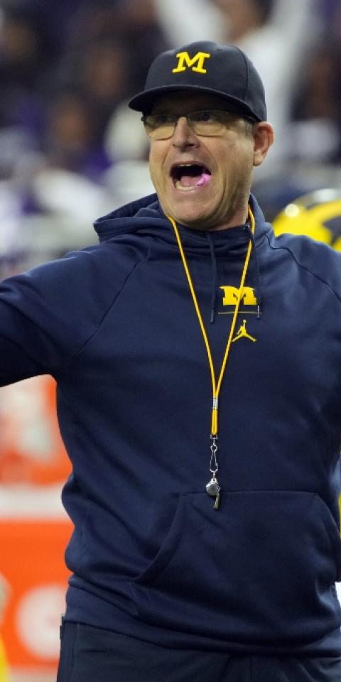 Jim Harbaugh's suspension for sign stealing