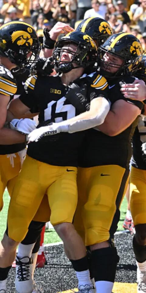 Iowa Hawkeyes featured in our Iowa State vs Iowa picks and odds
