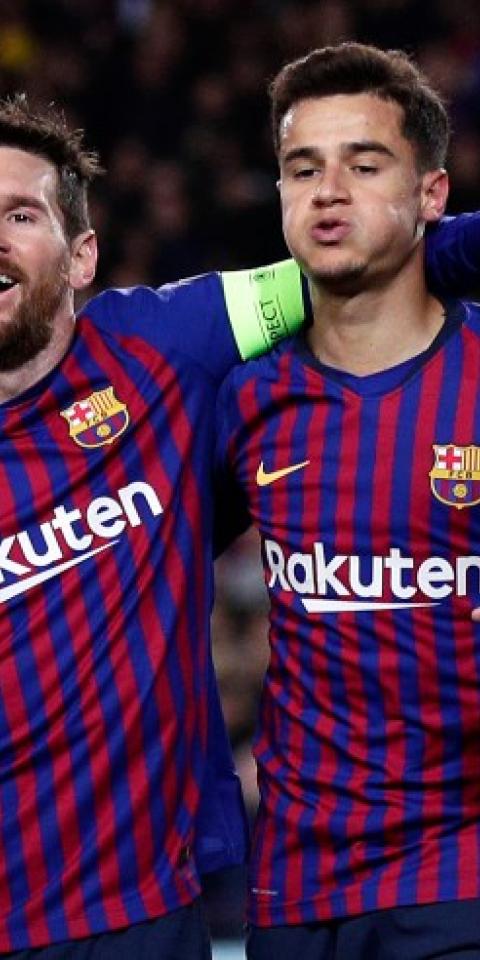Messi e Coutinho do Barcelona