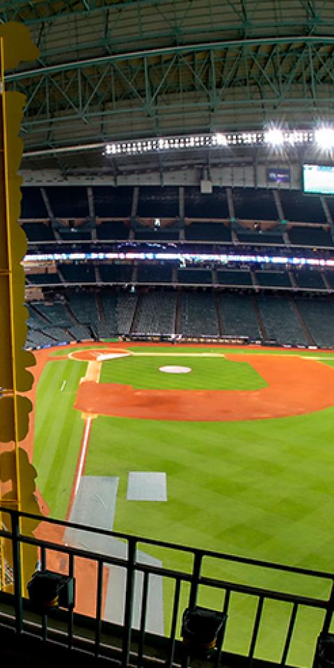 Empty Minute Maid Park as MLB is the betting favorite to return to action