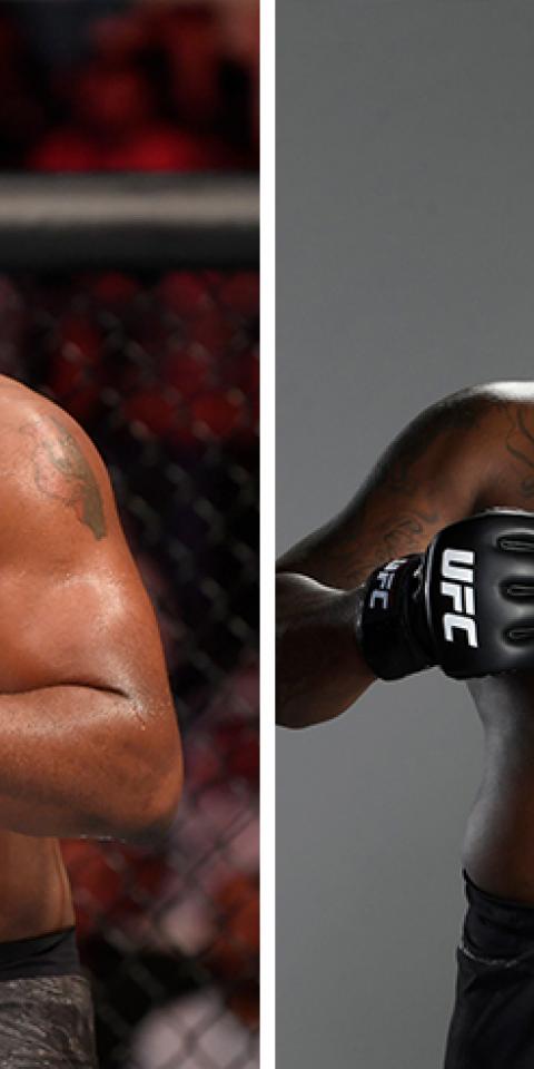 Curtis Blaydes (left) is favored over Derrick Lewis (right) in the UFC Fight Night: Blaydes vs Lewis odds.