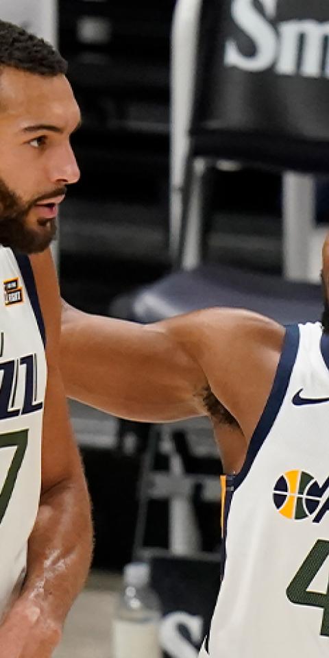 Donovan Mitchell and Rudy Gobert of the Utah Jazz were the best ATS bet of the first half of NBA season.