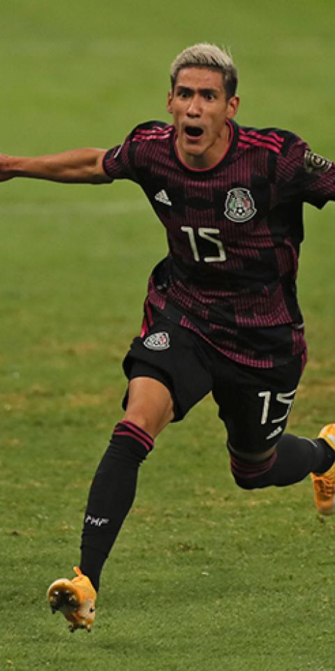 Uriel Antuna celebra su último gol anotado con las selección de México Sub23. Conoce las cuotas del Honduras Vs México
