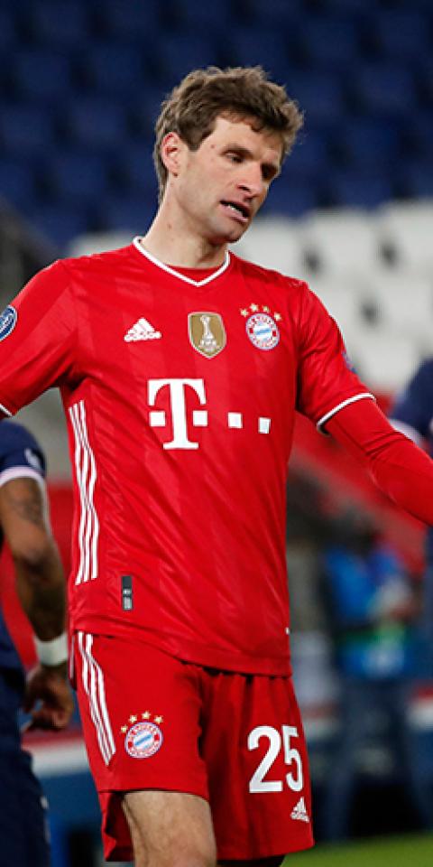 Thomas Müller lamenta una ocasión fallada. Conoce las cuotas del Wolfsburgo Vs Bayern Múnich