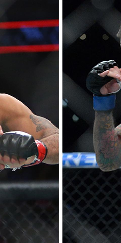 Rob Font (left) is favored in the Font vs Garbrandt odds for UFC Fight Night: Font vs Garbrandt.