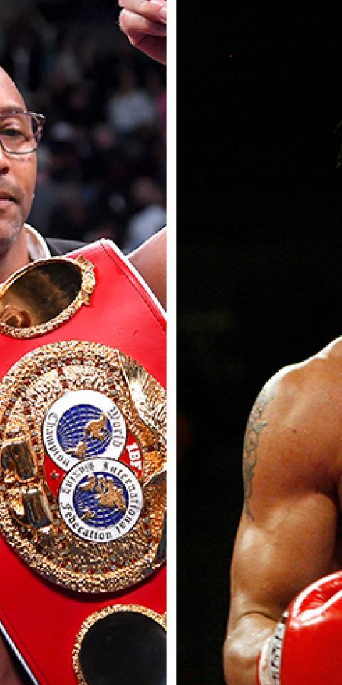 Errol Spence (left) is favored in the Spence vs Pacquiao odds.
