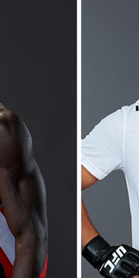 Jared Cannonier (left) is favored in the Cannonier vs Gastelum (right) odds.