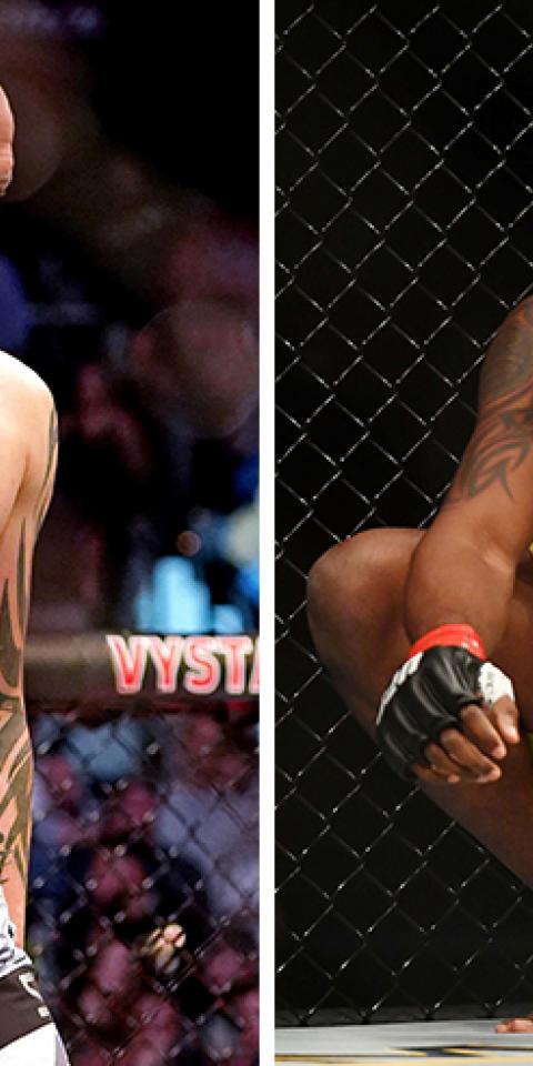 Anthony Smith (left) is favored in the Smith vs Spann (right) odds for this week's UFC Fight Night.
