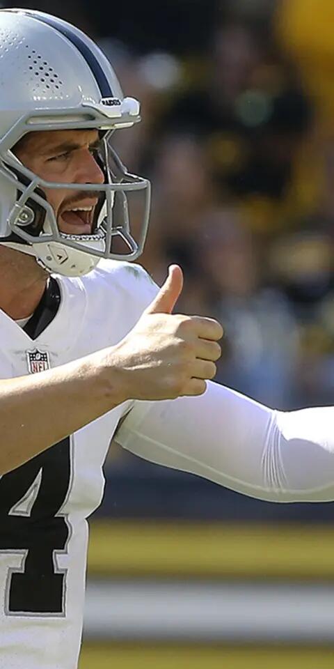 Derek Carr and the Las Vegas Raiders are home favorites over the Miami Dolphins in NFL betting odds.