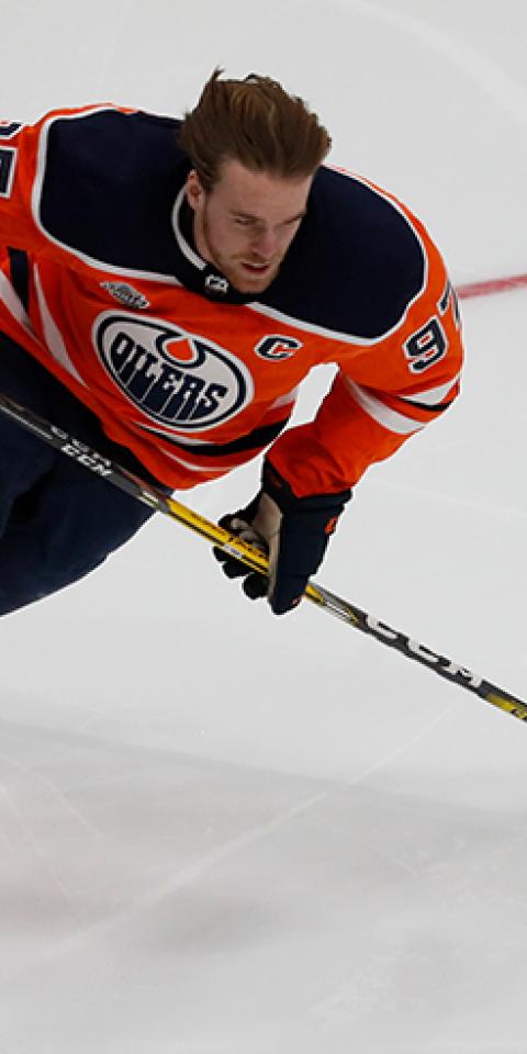 Connor McDavid in the NHL Skills comp which is part of this week's Las Vegas Expert Picks