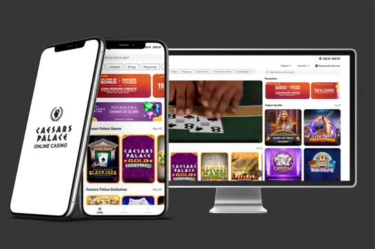 Caesars Palace Online Casino Homepage Screenshot