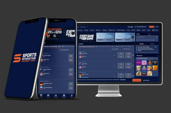 Sports Interaction Online Casino Homepage Screenshot