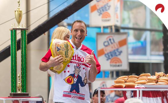 Joey Chestnut is favored in the 105th Nathan's Hot Dog Eating Contest odds.