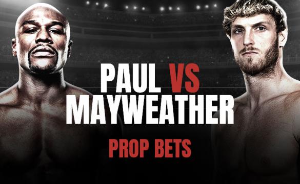Here's a look at the Logan Paul (right) vs Floyd Mayweather (left) prop bets for their boxing match.