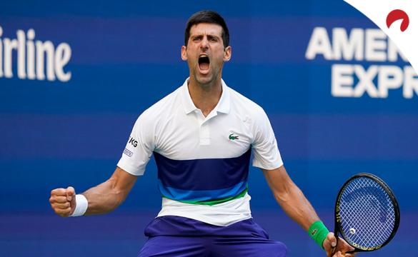 Novak Djokovic leads the 2021 US Open Tennis Odds.