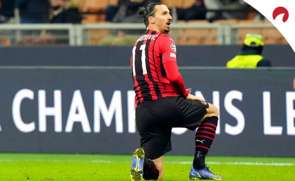 Zlatan Ibrahimovic se lamenta de una ocasión en la Serie A TIM. Conoce las cuotas y pronósticos del Milan Vs Nápoles.