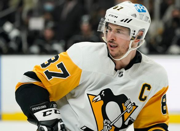 Sidney Crosby and the Pittsburgh Penguins visit the Vegas Golden Knights on Monday night.