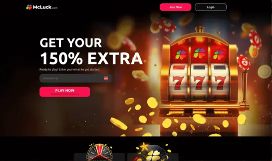 McLuck Sweepstakes Casino home page